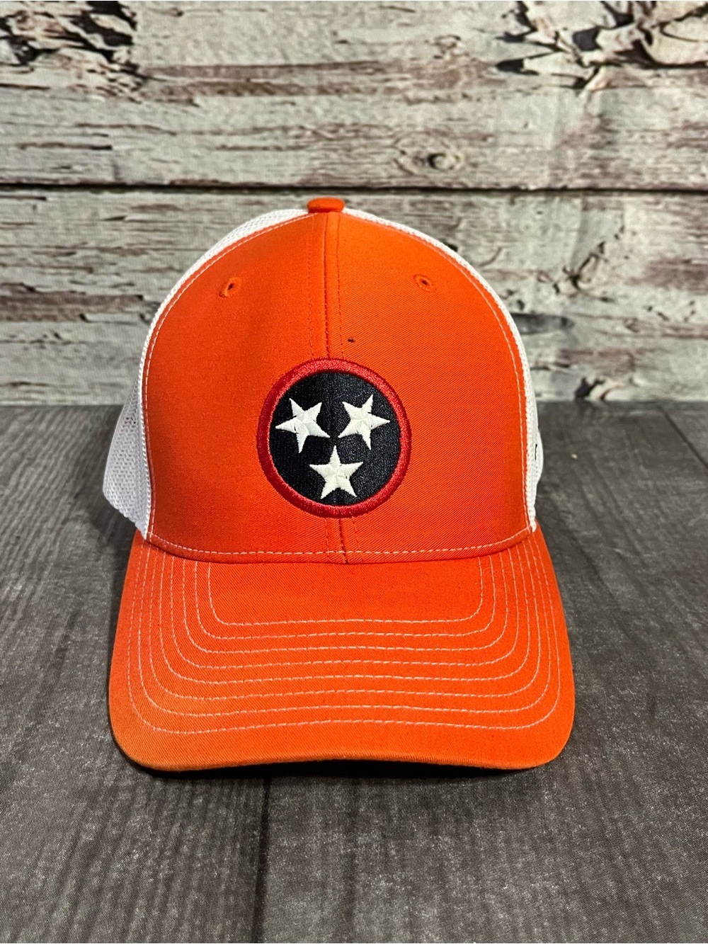 Rock Creek Orange & White Tristar Mesh Back Baseball Cap